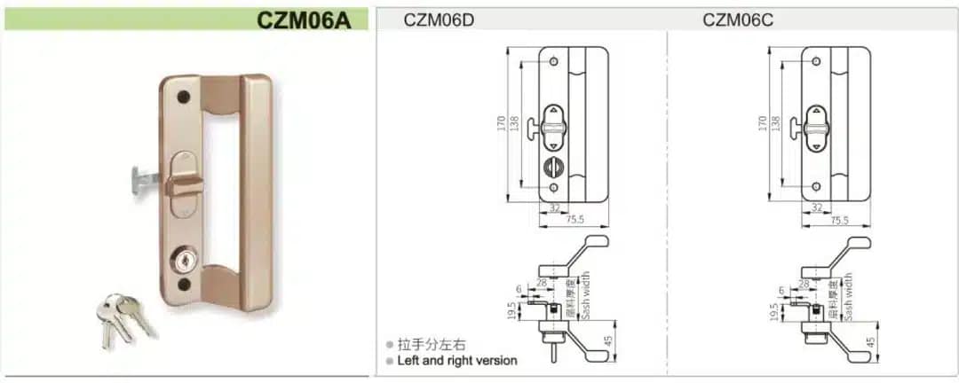 Bản vẽ tay nắm cửa chữ D