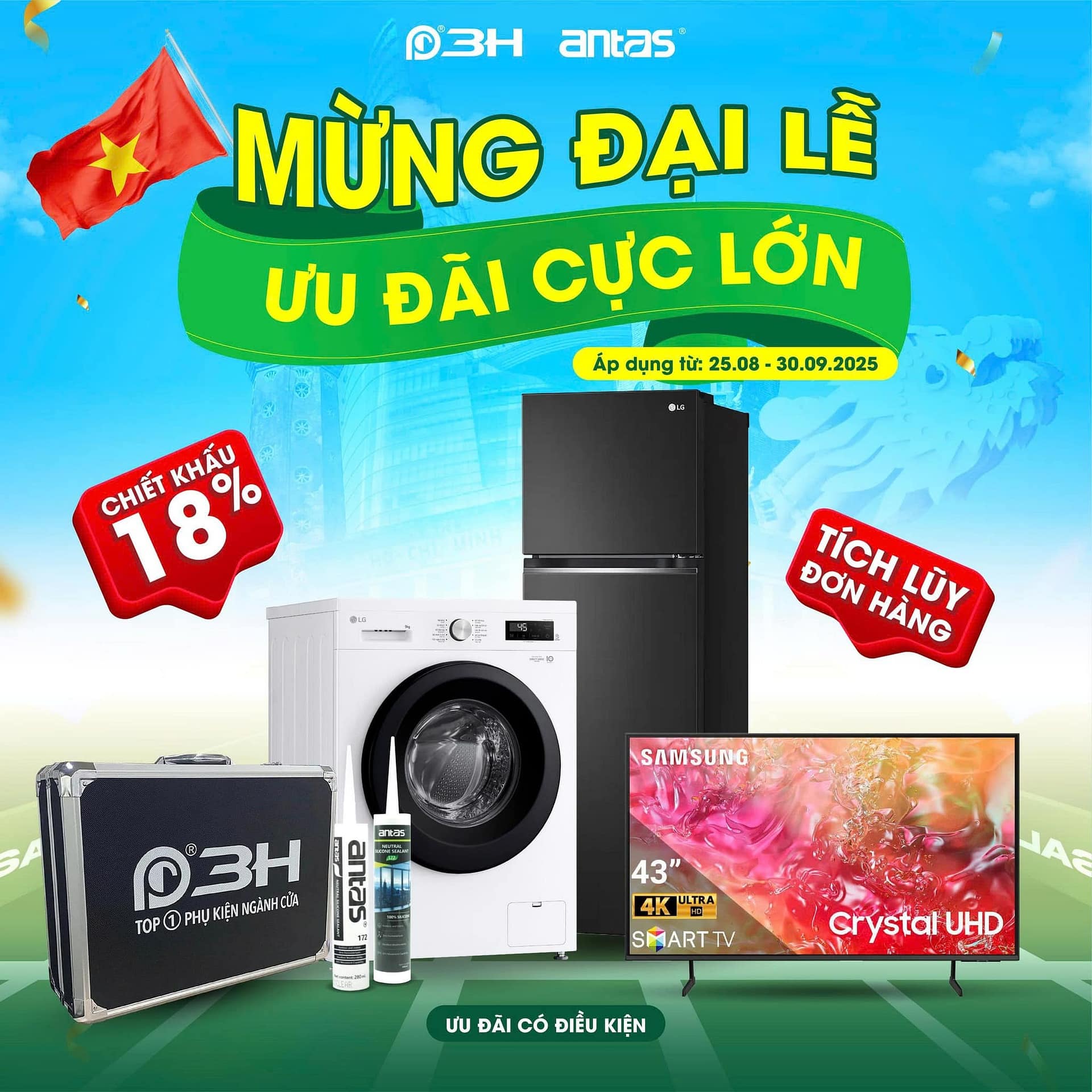 Khuyen mai mung Dai Le chiet khau 18%